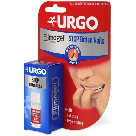 Urgo STOP Nail Biting Vernis amer translucide, Filmogel 9 ml