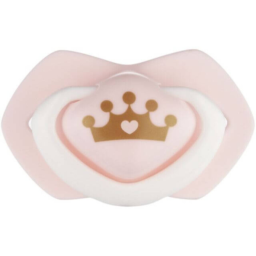 Canpol babies Set di succhietti simmetrici in silicone ROYAL BABY rosa 6-18m 2 pezzi