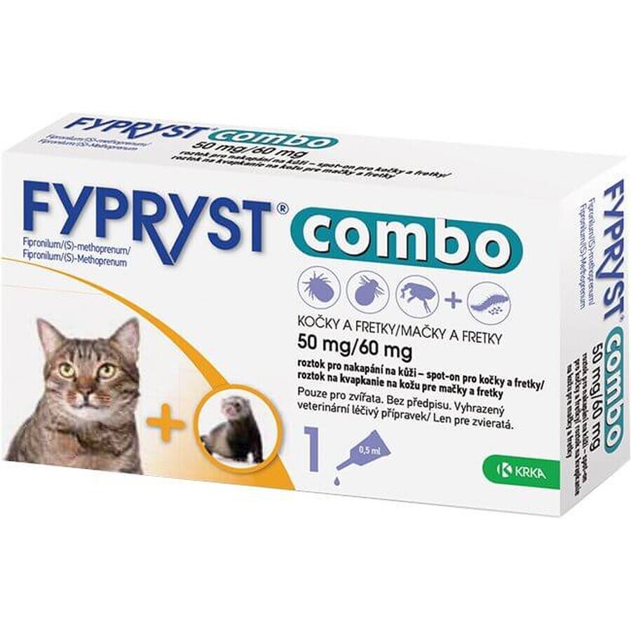 Fypryst Combo 50 mg/60 mg Solution for skin application for cats and ferrets 0.5 ml