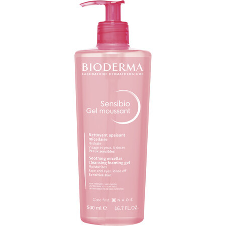 Bioderma Sensibio Gel detergente schiumogeno delicato e lenitivo per pelli sensibili 500 ml