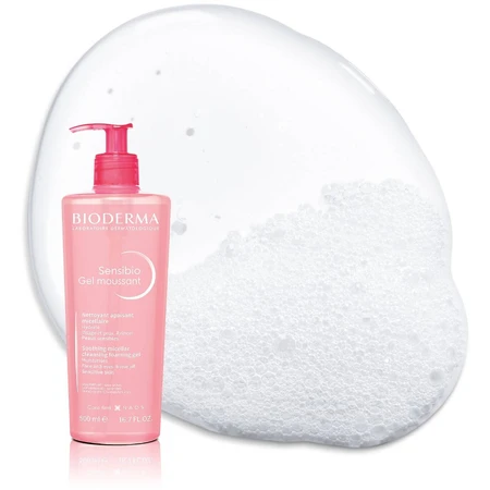 Bioderma Sensibio Milde en verzachtende schuimende reinigingsgel voor de gevoelige huid 500 ml