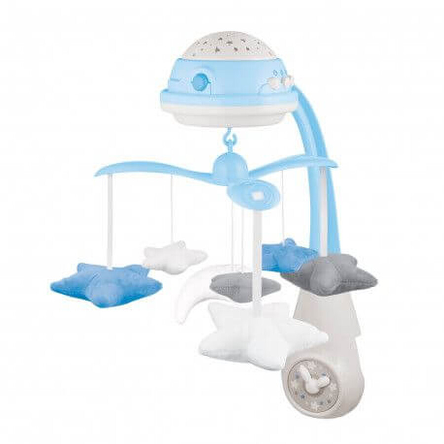 Canpol baby's Elektrische draaimolen met projector STARS blauw