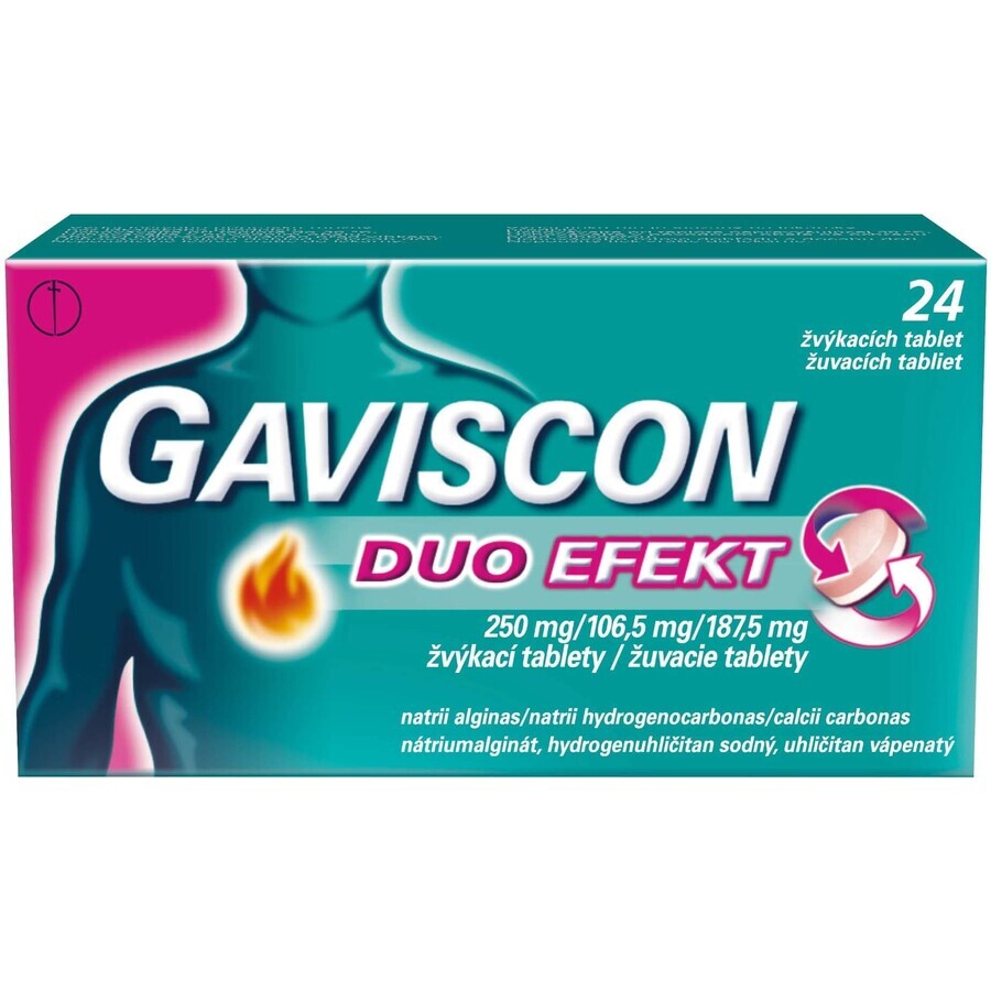 Gaviscon Duo Effect kauwtabletten 24 stuks