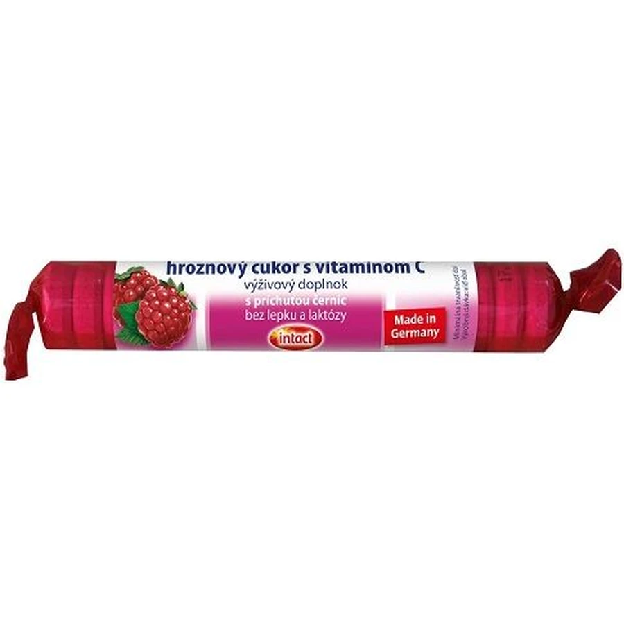 Intact Druivensuiker met vitamine C en frambozensmaak, 1 x 40 g