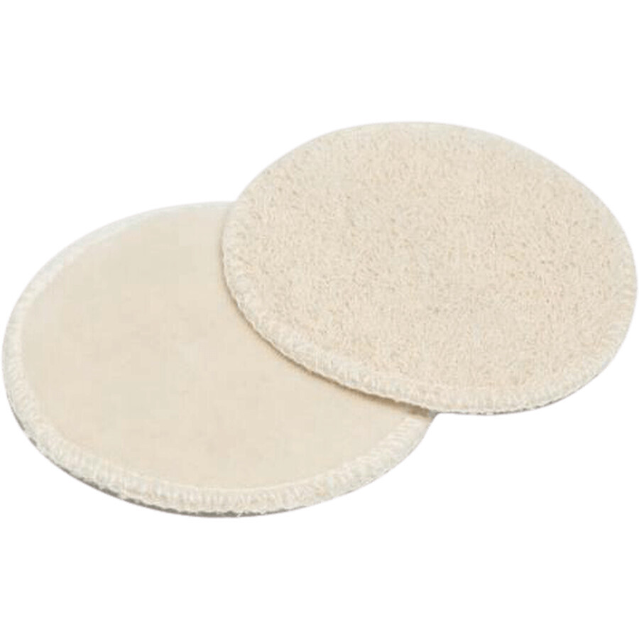 Tierra Verde Cosmetic Velour pad - large 9cm avec côté éponge 2 pcs