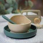 Petite&Mars Silicone bowl with suction cup TAKE&MATCH 6m+, Desert Sand 350 ml