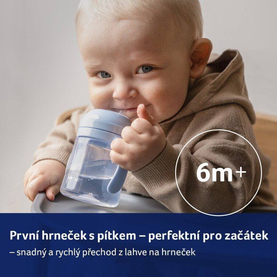 LOVI Primul pahar cu gura albastru 150 ml