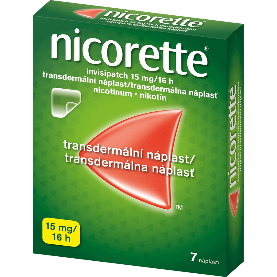 Nicorette invisipatch 15 mg/16 u transdermale pleister 7 stuks