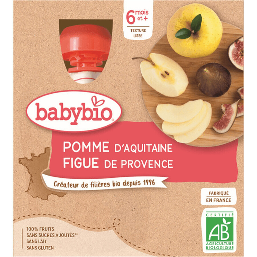 Babybio Doypack Apfel und Feige 4 x 90 g