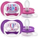 Philips Avent Ultra air text succhietto 6-18m bambina 2 pz.