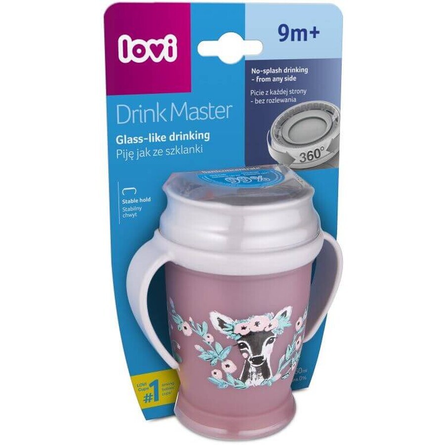 LOVI Mug 360 WILD SOUL 9 m+ fată, 250 ml