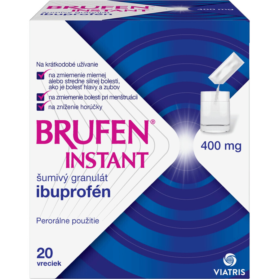 Brufen Instant 400 mg granulés effervescents 20 pcs