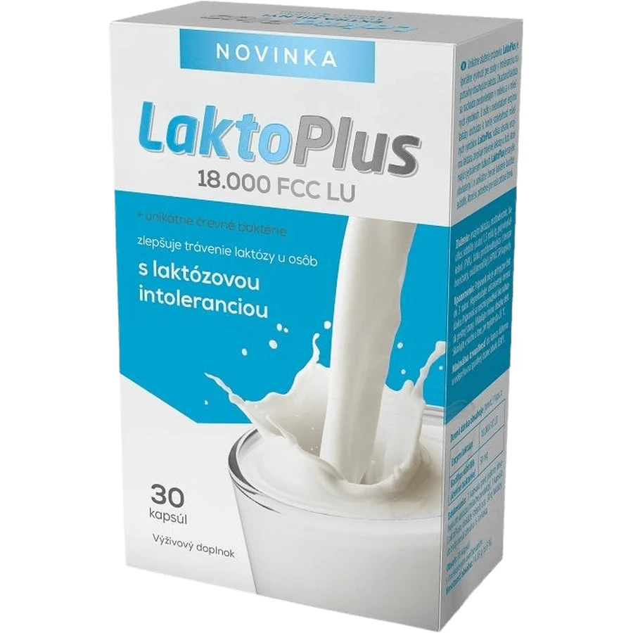 LaktoPlus 18.000 FCC LU para personas con intolerancia a la lactosa 30 cápsulas