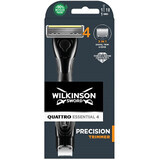 Wilkinson Sword Quattro Essential Precision Trimmer razor + 1 replacement head