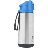 B. box Sports drinking thermos, blue/grey 500 ml