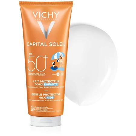 Vichy Capital Soleil Balsam ochronny dla dzieci SPF 50 do twarzy i ciała 300 ml: ceny i cechy
