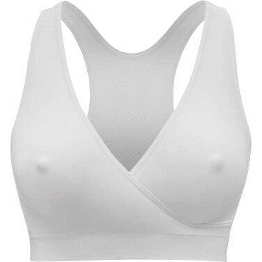 Reggiseno notturno per maternità e allattamento Medela Keep Cool, bianco L