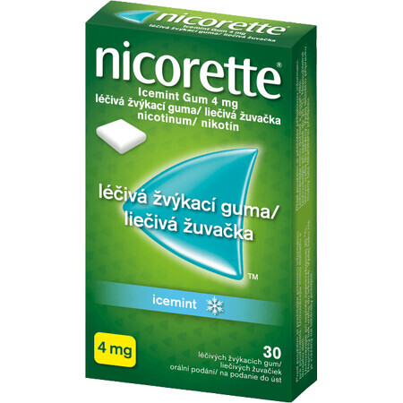 Nicorette Icemint Gum 4mg medicinale kauwgom 30 stuks