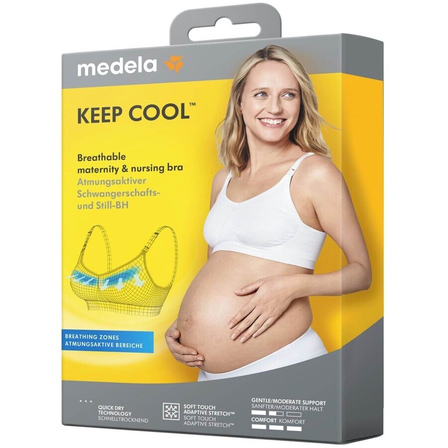 Reggiseno per maternità e allattamento Medela Keep Cool, nero L