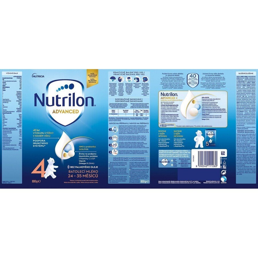 Nutrilon 4 lapte pentru copii mici lapte praf pentru sugari 6 x 800 g