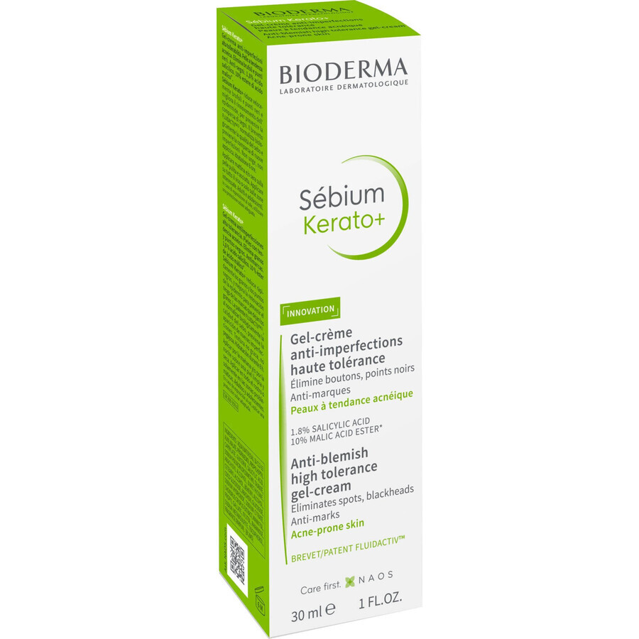 Bioderma Sébium Kerato+ acne gel-crème met hoge tolerantie 30 ml