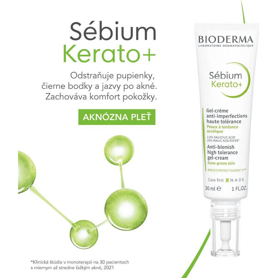 Bioderma Sébium Kerato+ acne gel-crème met hoge tolerantie 30 ml