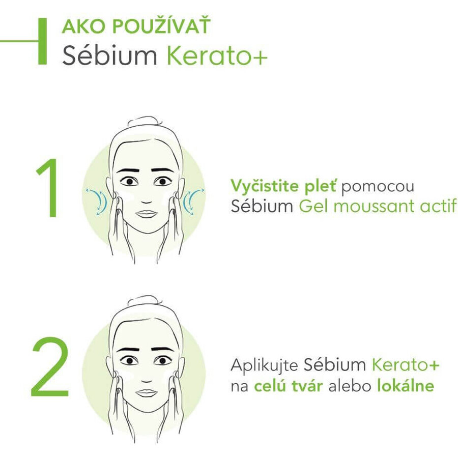 Bioderma Sébium Kerato+ acne gel-crème met hoge tolerantie 30 ml