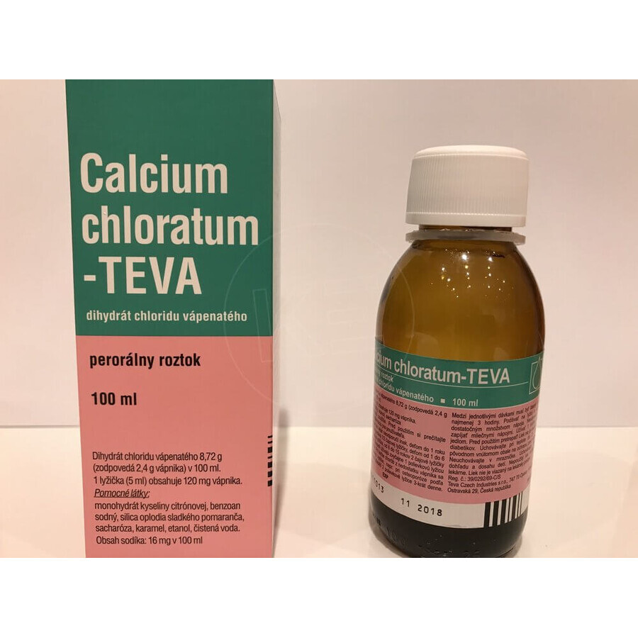 Calcium Chloratum - Teva, soluție orală 100 ml