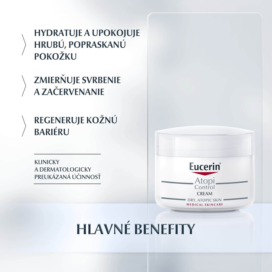 Eucerin AtopiControl Cremă de față și corp pentru piele uscată 75 ml