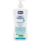 Chicco Baby Protective Moments Shampoo corpo con dispenser, 93% ingredienti naturali 750 ml