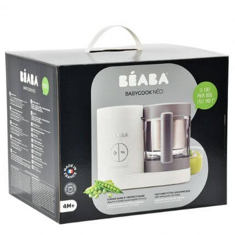 Beaba cuiseur vapeur + mixeur BABYCOOK Neo gris blanc