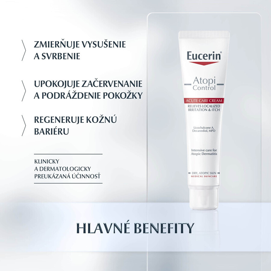 Eucerin AtopiControl ACUTE Cremă pentru piele uscată și atopică 40 ml