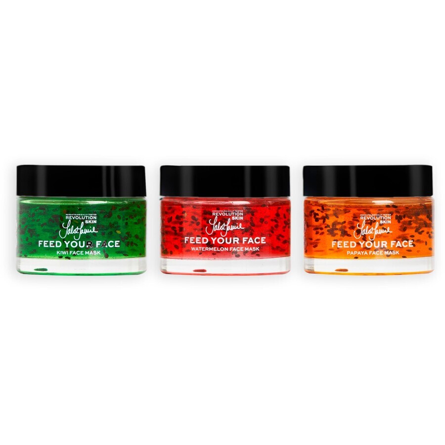 Revolution Skincare X Jake Jamie Jamie Fruity Mask Trio - Wassermelone, Papaya und Kiwi 3 x 50 ml