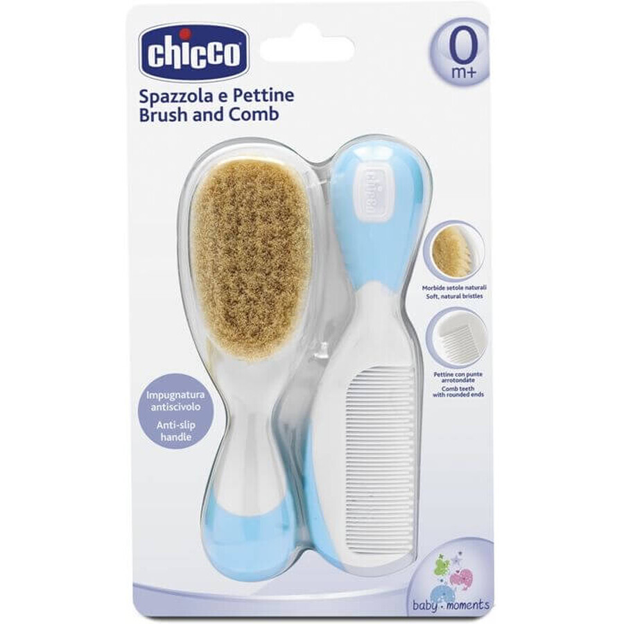 Peine y cepillo Chicco Blue