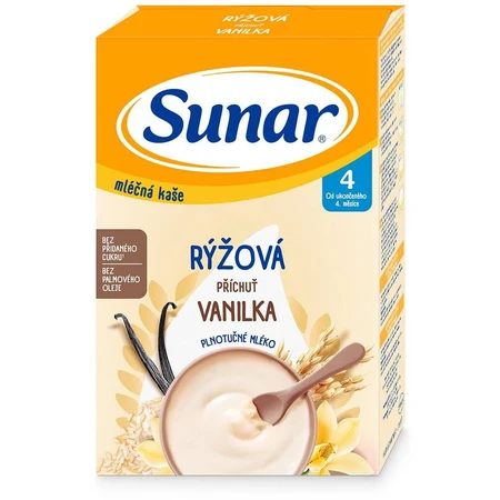 Sunar gachas de arroz a la vainilla 210 g