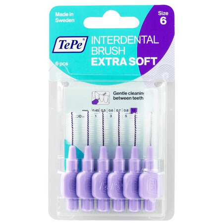 TePe Periuțe interdentare extra moi violet deschis 1,1 mm 6 buc