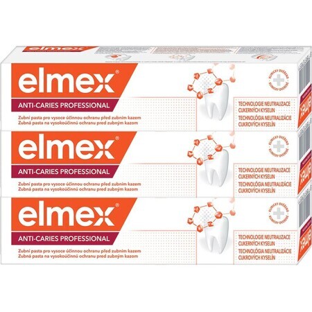 Elmex Anti-Cariës Bescherming Professionele Tandpasta 3 x 75 ml