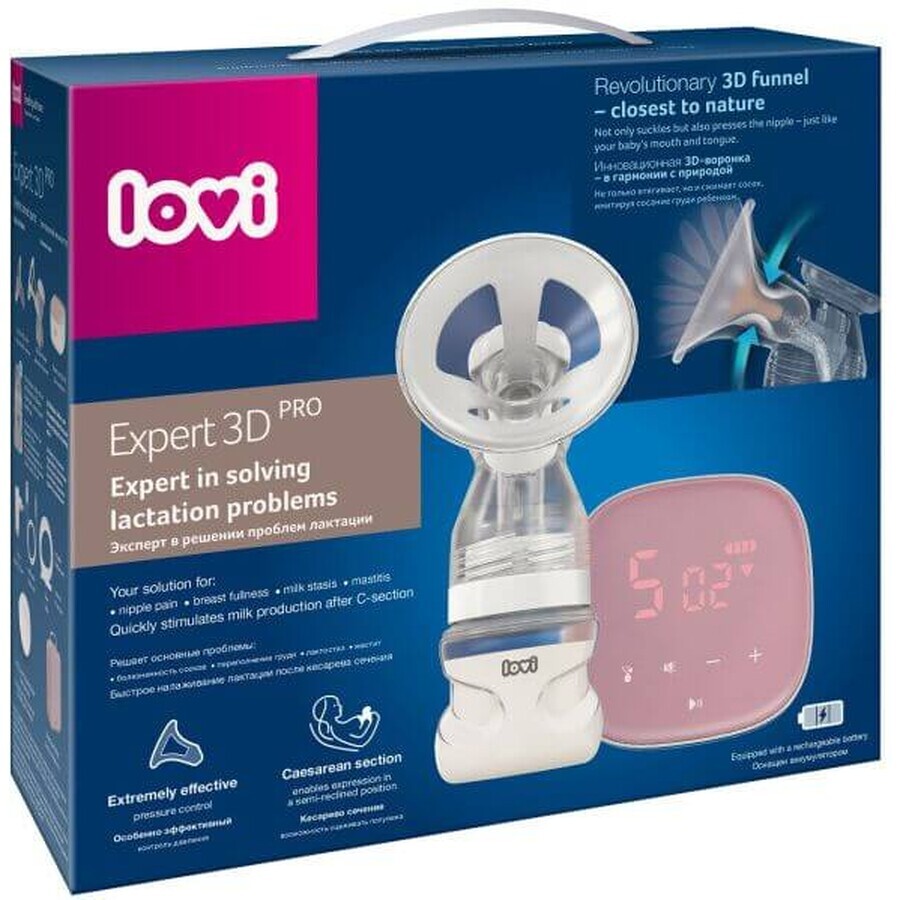 LOVI Pompa de sân electrică în două etape Expert 3D PRO