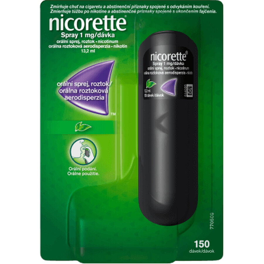 Nicorette-spray 1mg/dosis 150 stuks