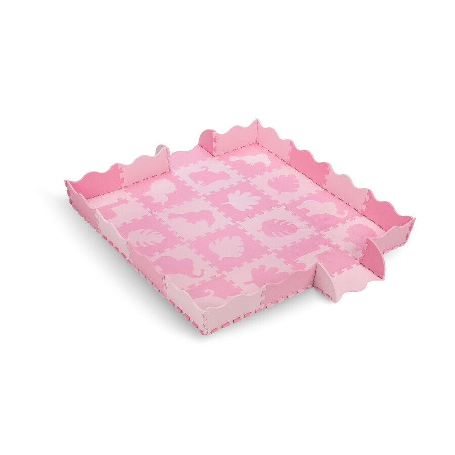 MoMi ZAWI 16-delige roze foam puzzel speelmat