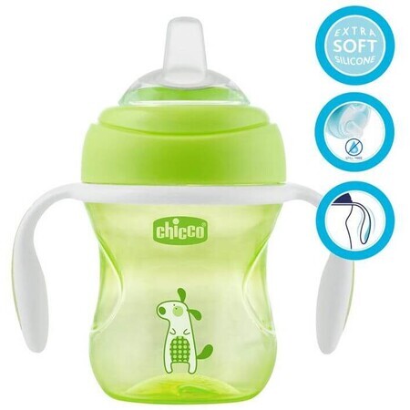 Chicco CHICCO Transition Learning Mug con manici 200 ml verde 4 m+ 200 ml