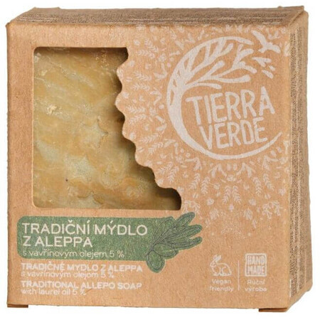 Zeep Tierra Verde Aleppo 5% in een doos 190 g