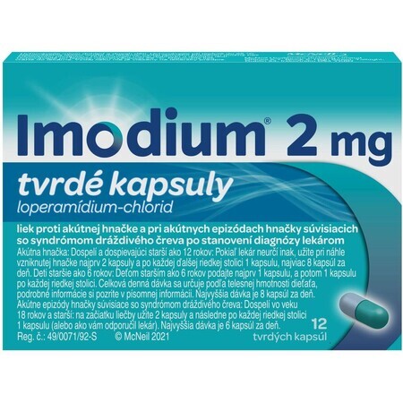 Imodium 2 mg cápsula 12 cápsulas