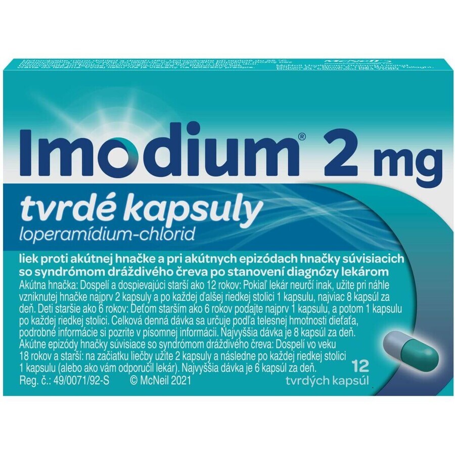 Imodium 2 mg cápsula 12 cápsulas