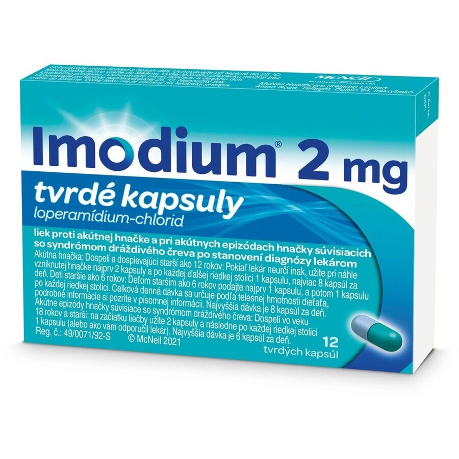 Imodium 2 mg cápsula 12 cápsulas