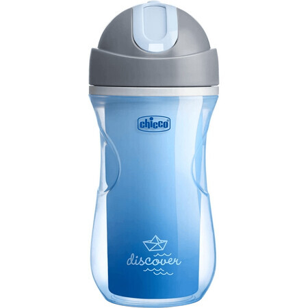 Chicco Mug Sport termo con pajita azul 14m+ 266 ml