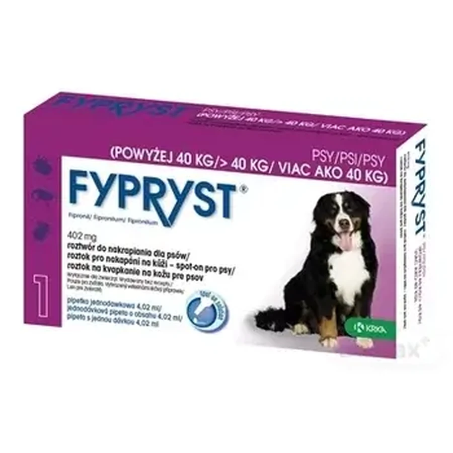 Fypryst 402 mg Câini peste 40 kg Soluție pentru picurare pe piele pentru câini 1 buc
