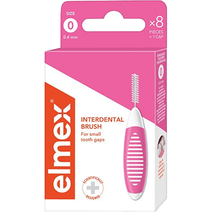 Elmex interdental brush 0.4mm size 0 8 pcs