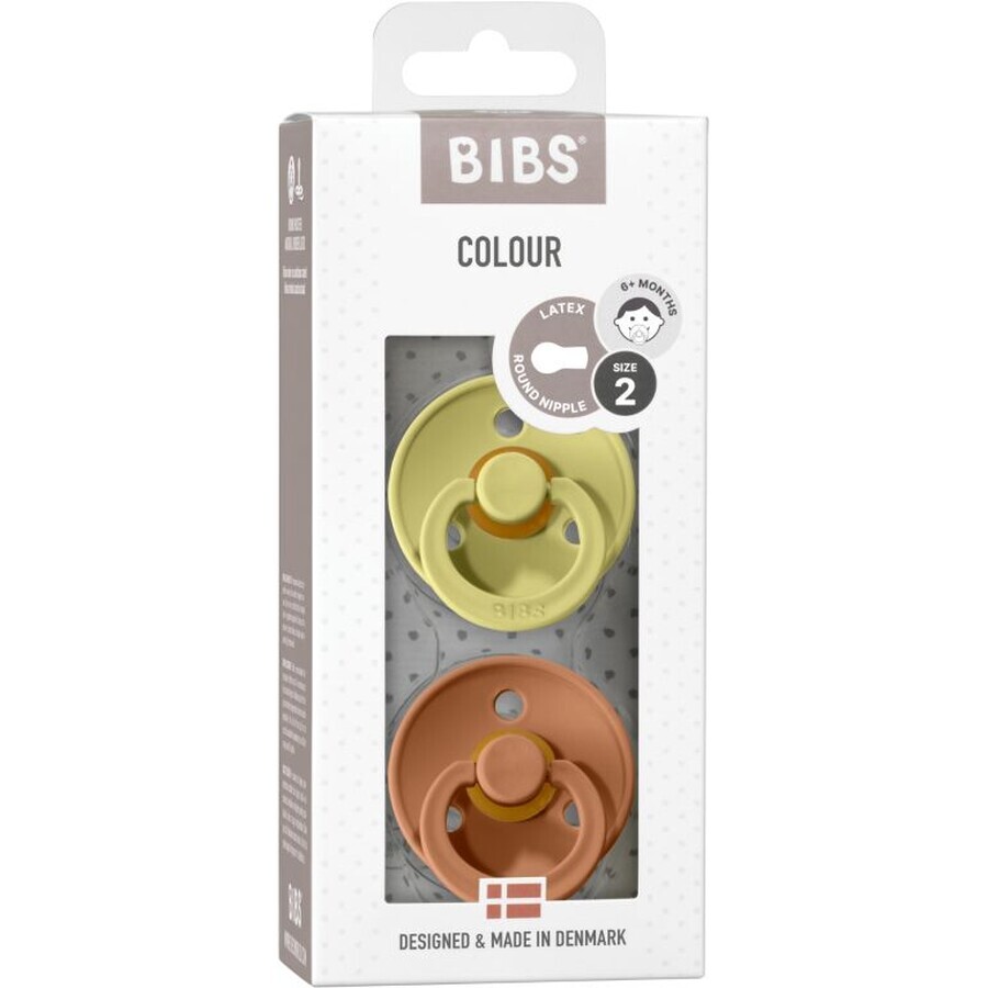 BIBS Colour natural rubber soothers BIBS Colour - , size 3, Sage Night/Cloud Night 2 pcs