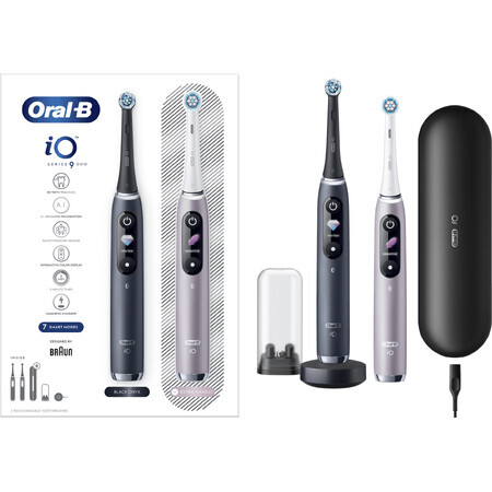 Oral-B EL.ZK Duo iO iO Series 9 Black&Rose + holder + travel bag